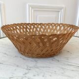Round wicker basket 70s