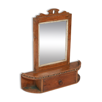 Miroir de barbier art deco piece d'origine Inde 47x13x54cm