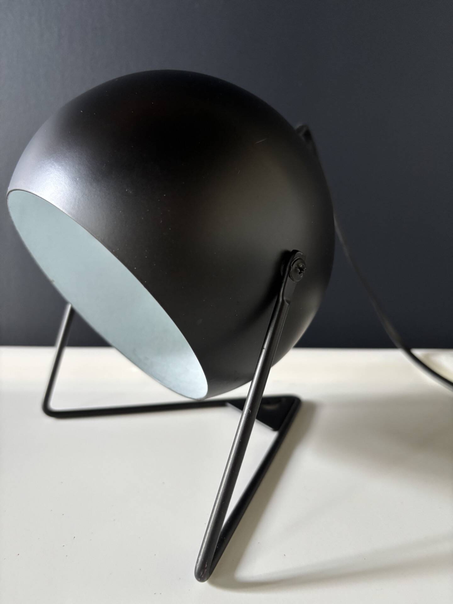 Adjustable black table lamp