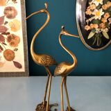 Couple of brass herons