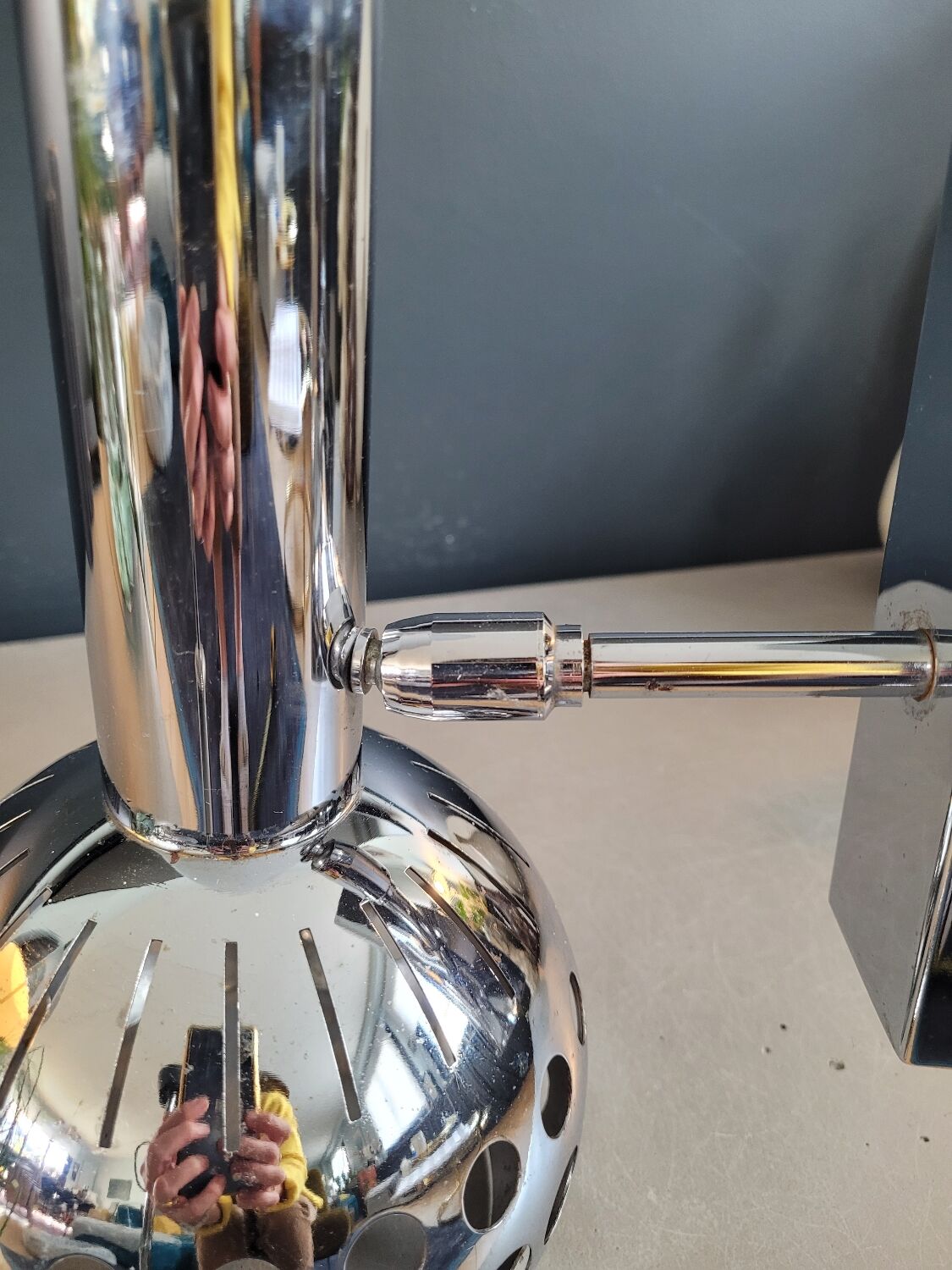 Vintage chrome wall and pendant light set