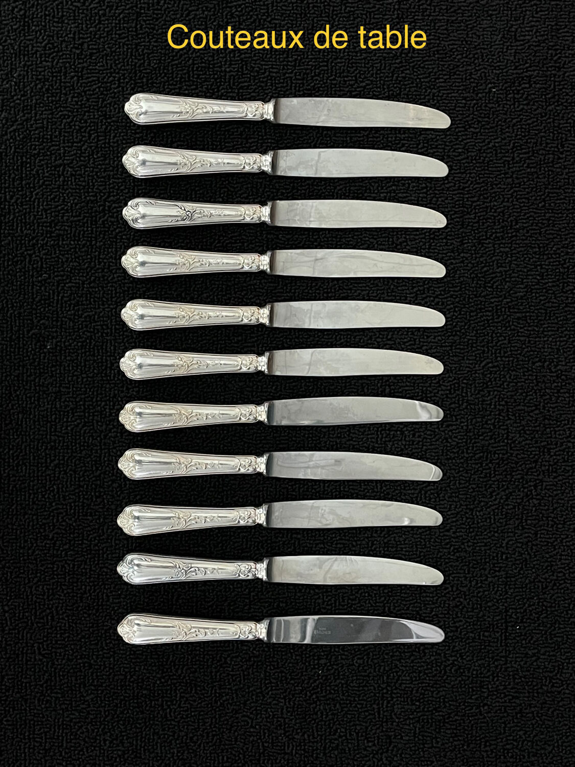 Ercuis cutlery set 131 pieces in metal Louis XV style, rocaille