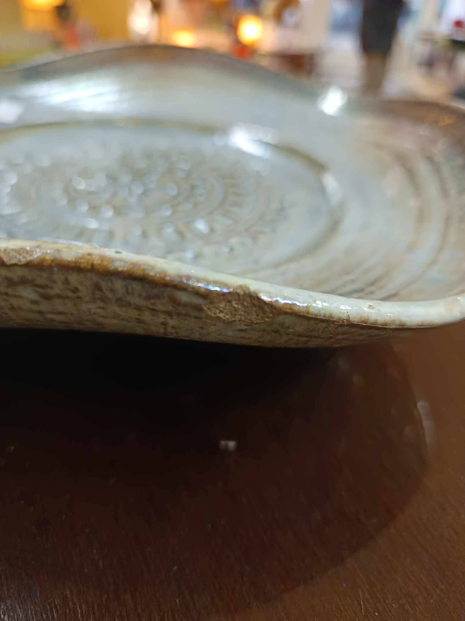 Brutalist stoneware cup 1970 signed Ferrières