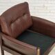 1970s, Scandinavian armchair, furniture leather, beech wood.