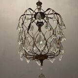 Vintage drop pendant in crystal, 1950s