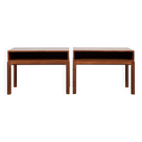 Paire de tables de nuit du milieu du siècle par Kai Kristiansen pour Aksel Kjersgaard années 60