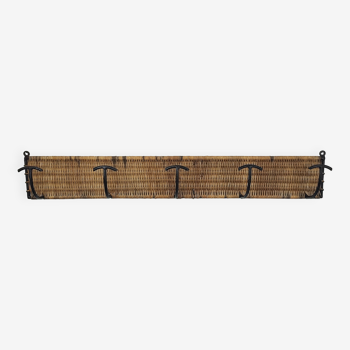 Rattan wall coat rack 50/60