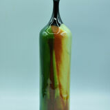 Vase bottle soliflore signed to identify contemporary multicolor design décor