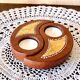 Double tealight candle holder YIN -YANG terracotta handmade decor Indonesia