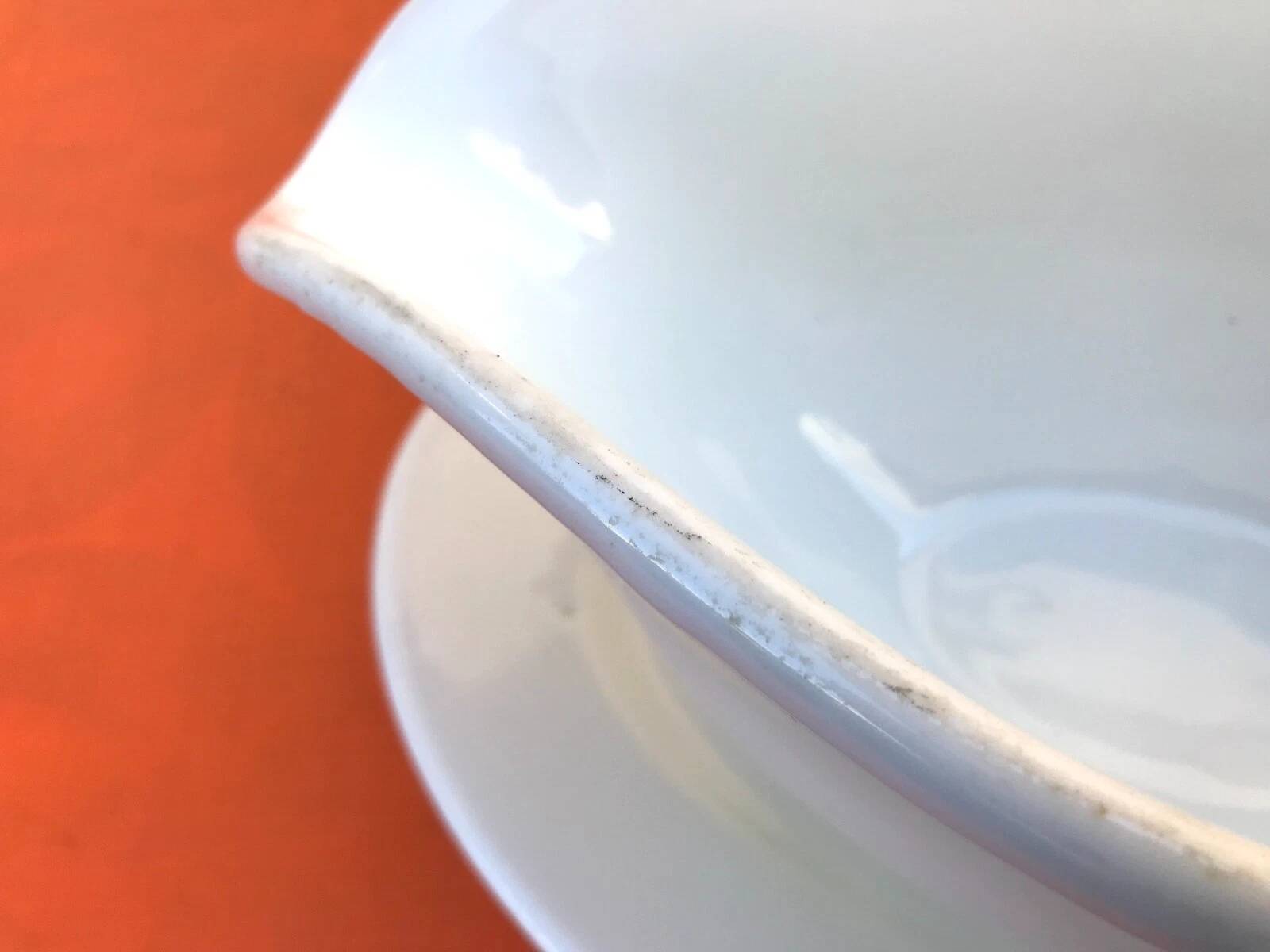 1940s Sauceboat on a Porcelain Frame, Schlaggenwald Manufacture