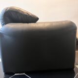 Vico magistretti, Maralunga for Cassina, in Leather with Footrest