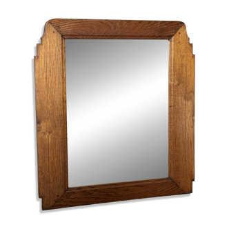 Vintage Art Deco wooden mirror