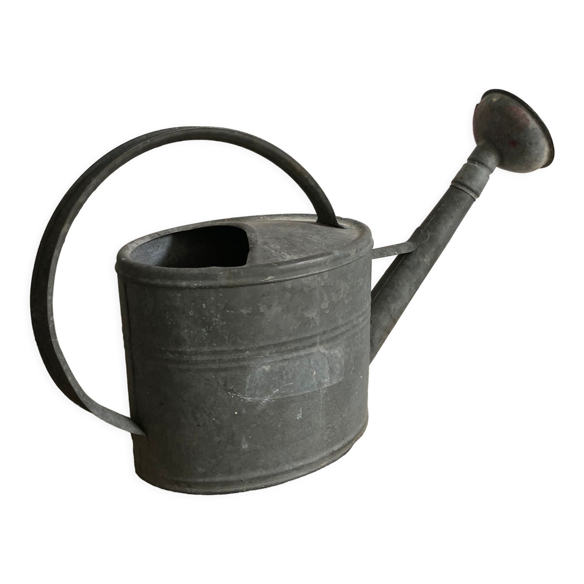 Zinc watering can with apple