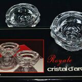 Set of 2 Arques crystal tealight holders - Royal Collection