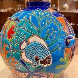 Longwy Enamels Ball Vase
