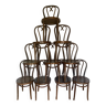 Set of 10 vintage bistro chairs
