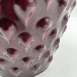 Burgundy ceramic planter