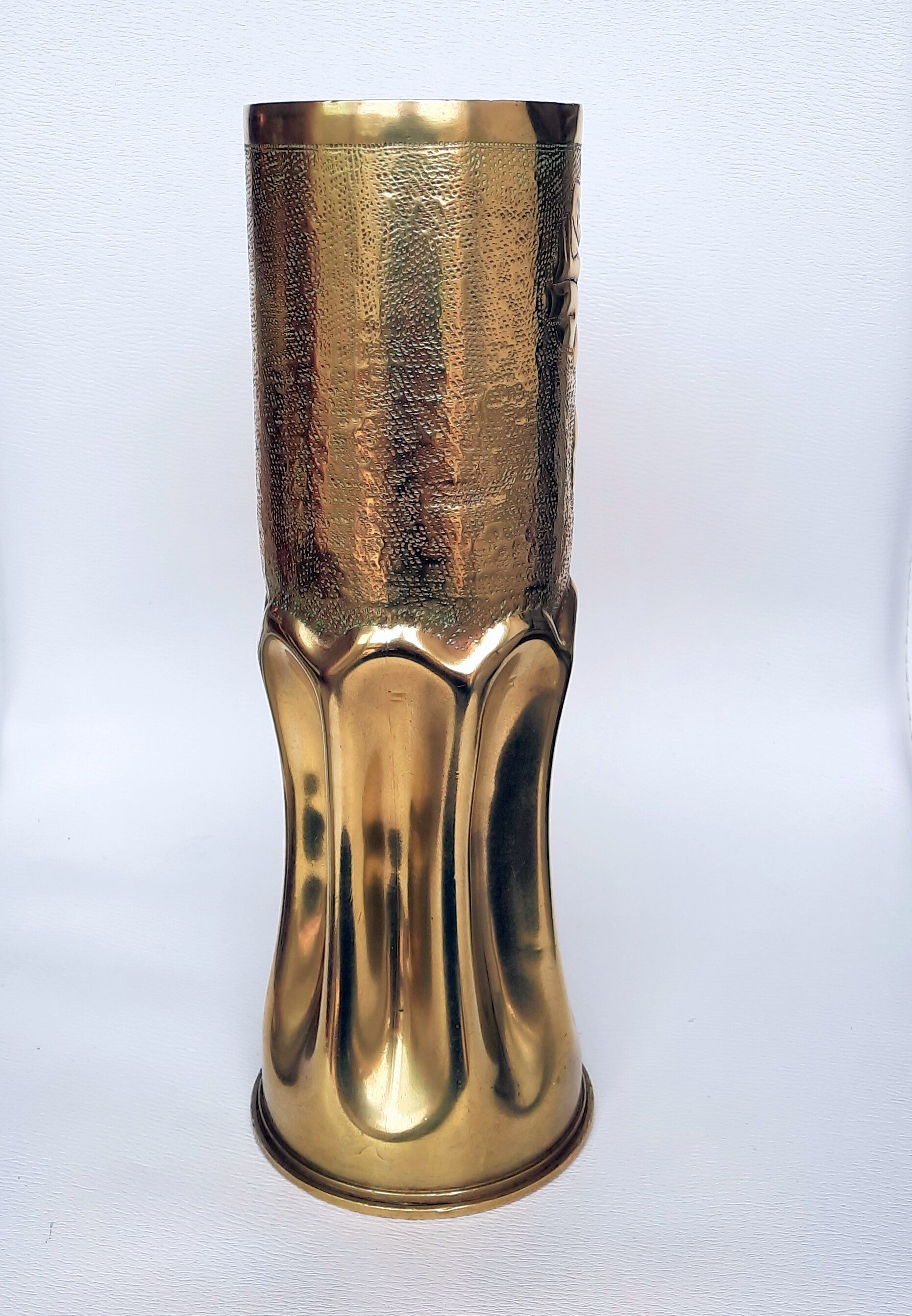Bronze Vase - Hairy Crafts of World War 1 - Shell Casing Decorated Pink