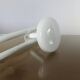 White lacquered metal wall coat rack with 3 hooks, 1970.