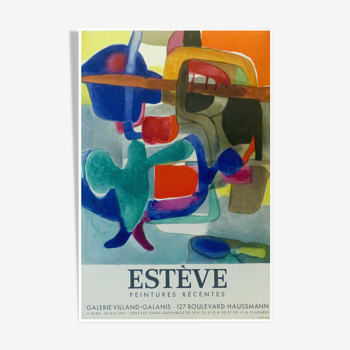 Affiche Maurice Esteve Peintures 1961