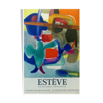 Affiche Maurice Esteve Peintures 1961