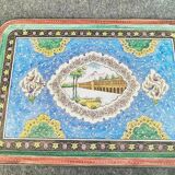 Antique tea service, Persian work, Baccarat crystal, enamels on copper