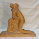 Glazed terracotta sculpture signed André Huguenin-Dumitran - Art Deco period