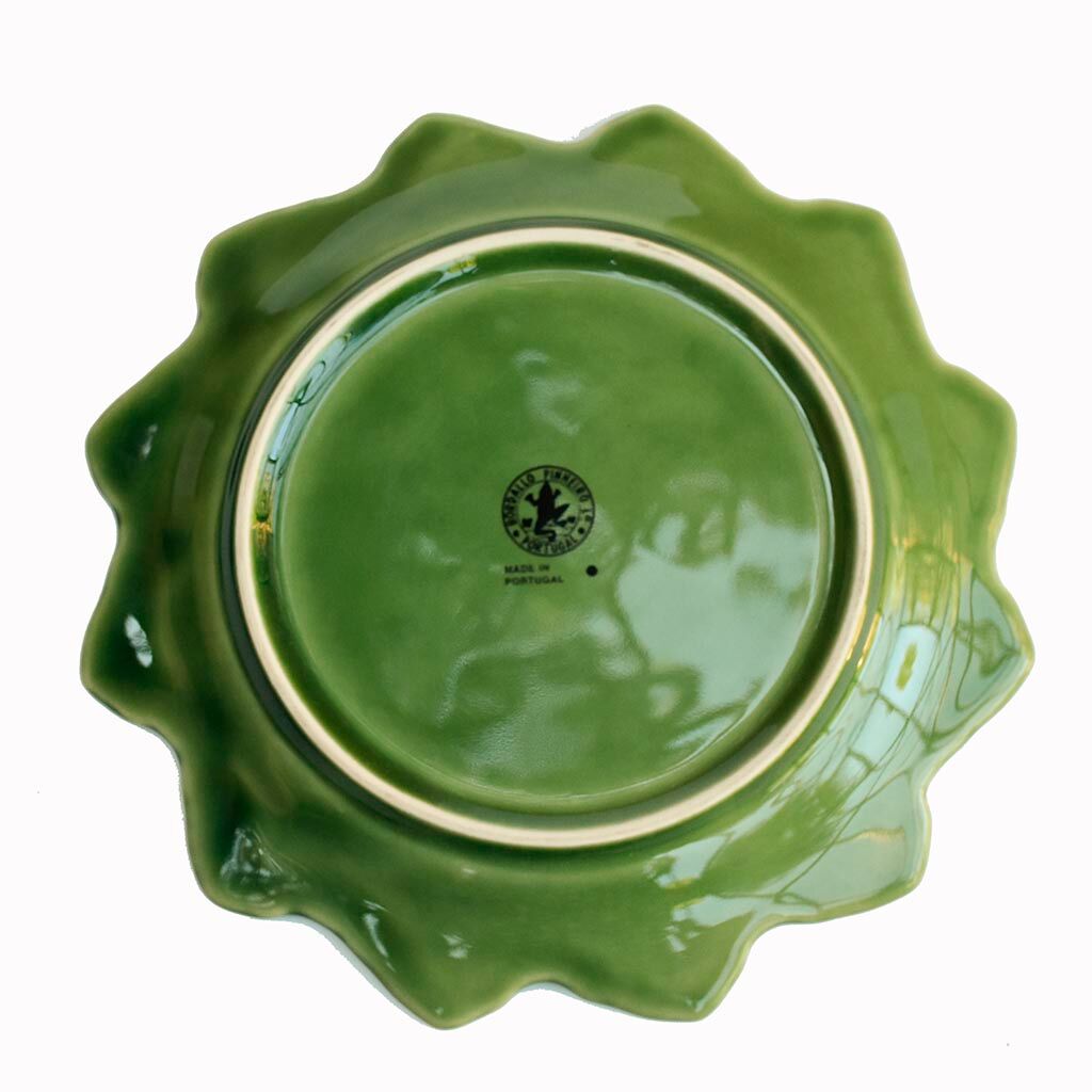 Lot service 6 dessert plates and 1 green dish Bordallo Pinheiro Portugal rabbit rabbit vintage