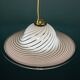 Swirling Murano glass pendant lamp, Italy, 1970s