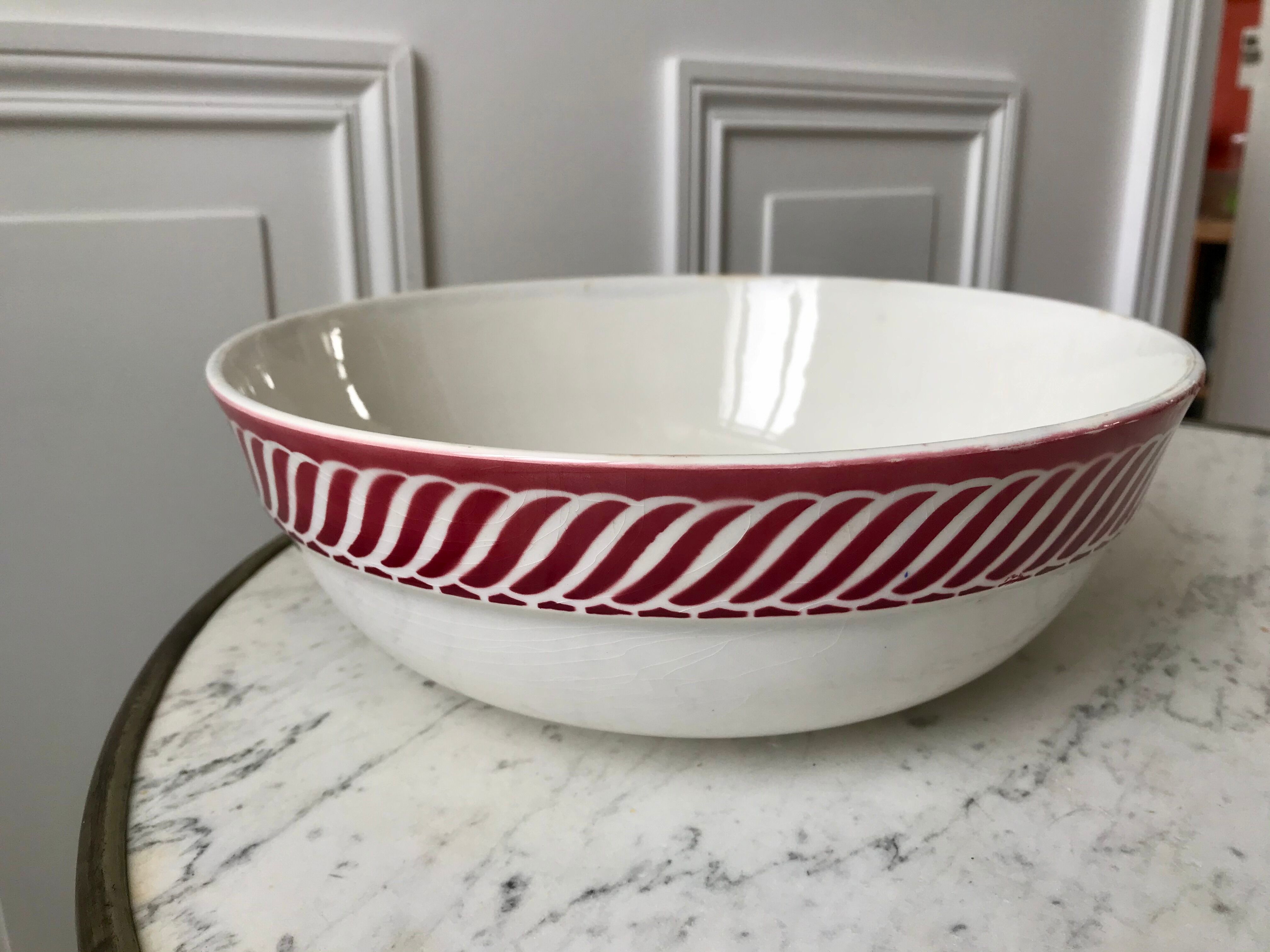 Salad bowl Digoin Sarreguemines model "Jacquot" years 30-40
