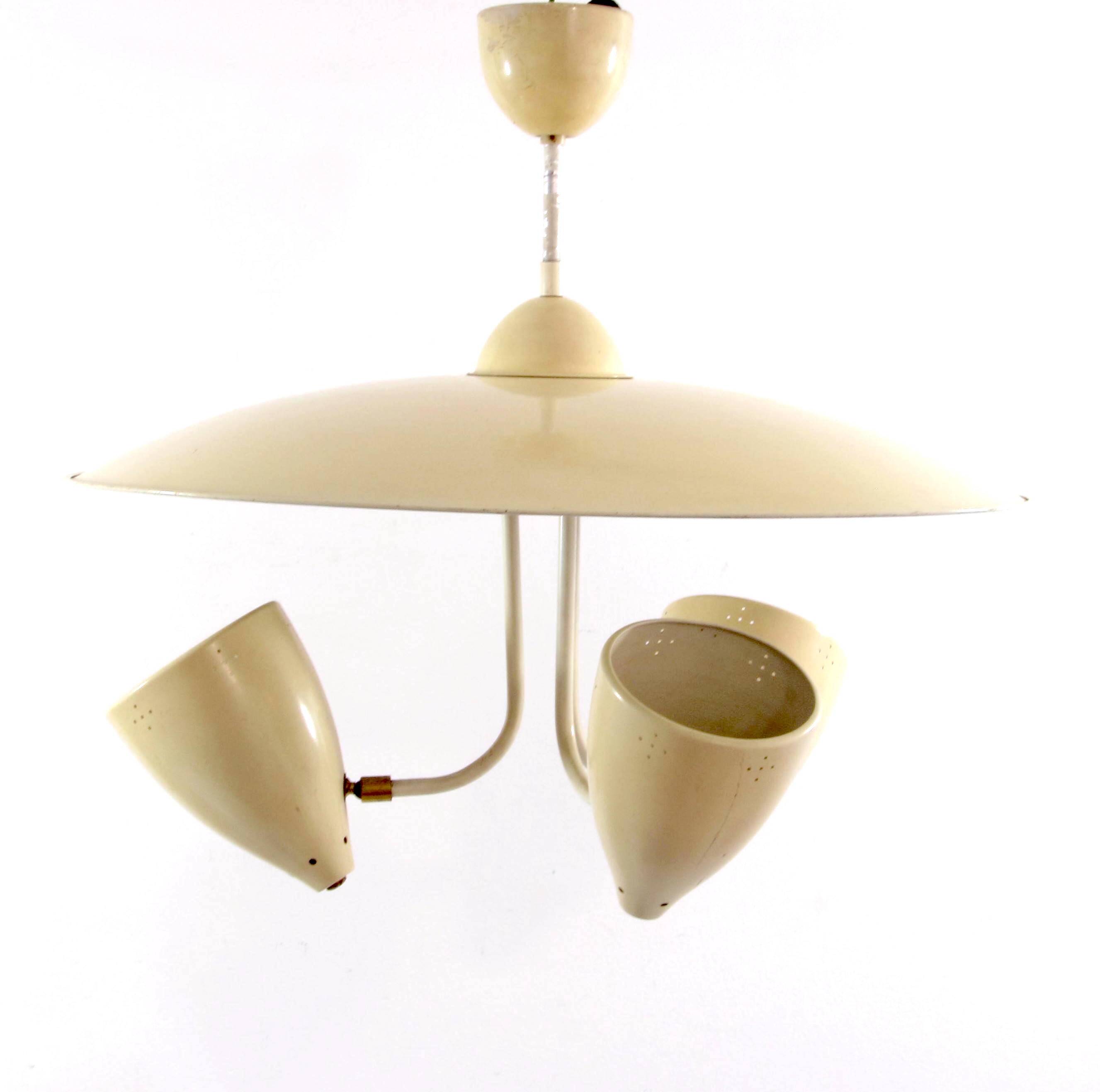 Vintage 1950s pendant lamp by H. Busquet for Hala Zeist