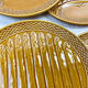 6 asparagus plates in slurry earthenware made in france 1970