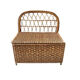 Vintage rattan bench toy chest