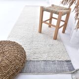 2x8 Blue White Moroccan Runner Rug, 68x250 Cm