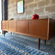 Vintage Scandinavian teak sideboard, 1960.