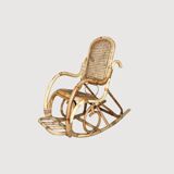 Rattan and cane rocking chair