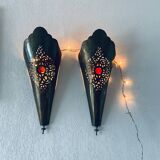 Pair of oriental wall lanterns