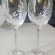 Lot of 4 large red wine glasses. Fleury cut Epi/Crystal Arques 24.5cl