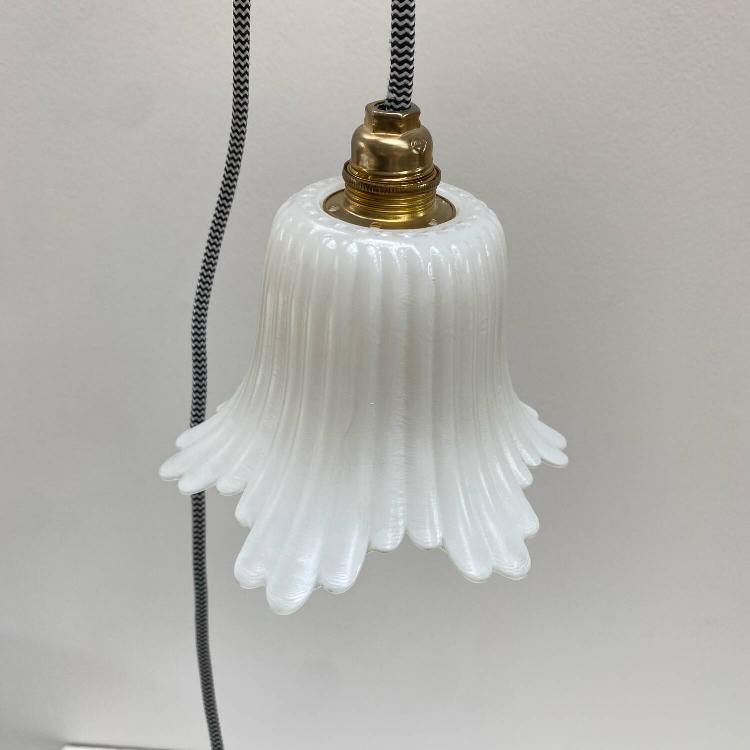 Pair of vintage tulip portable lamps