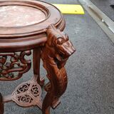 Old side table harness marble top