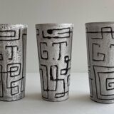 Large goblets for orangeade or small ceramic vases from the 1960s-70s.