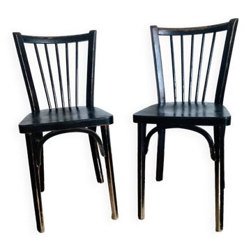 Paire de chaises Baumann modèle 153