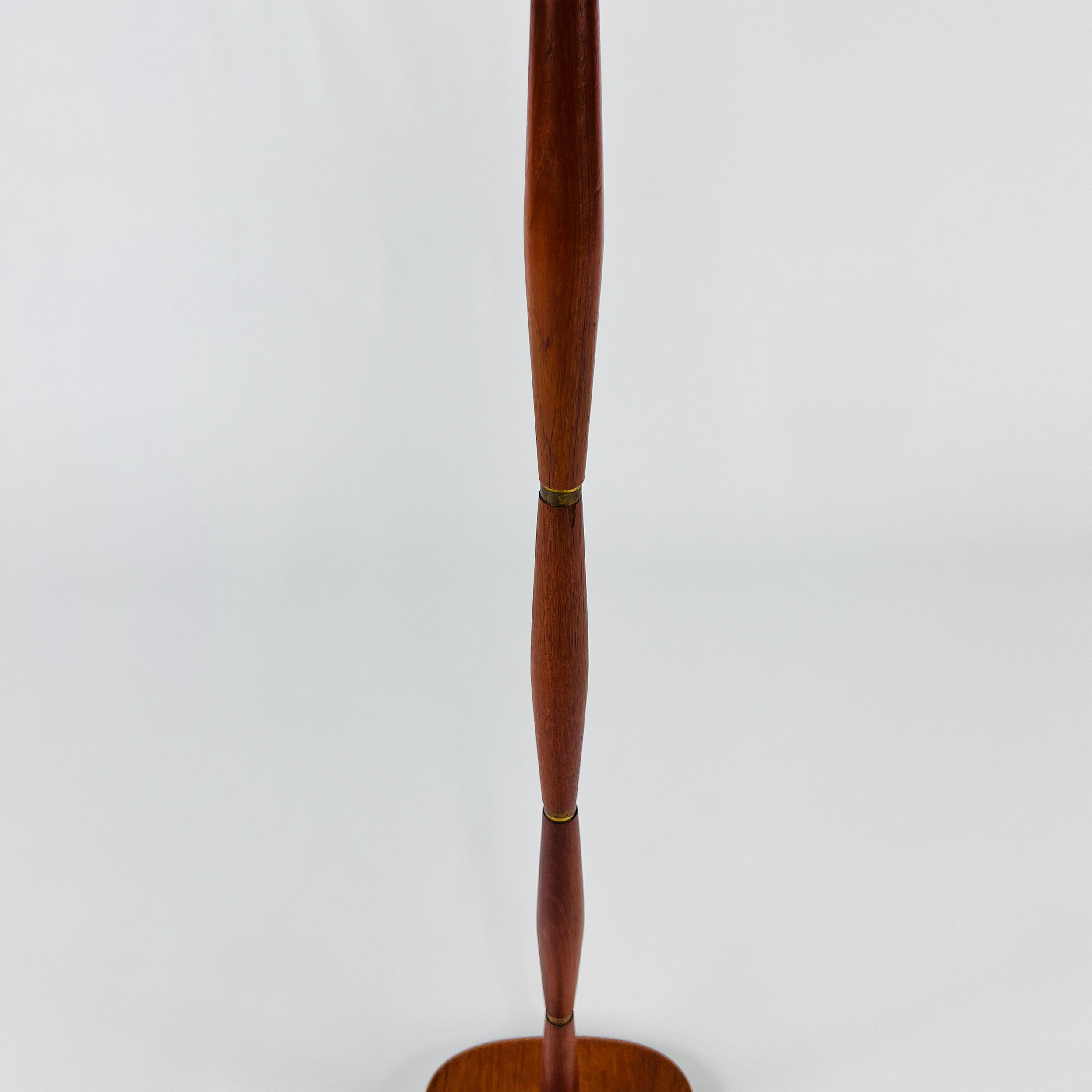Vintage danish brass and rosewood floor lamp, 1960s.