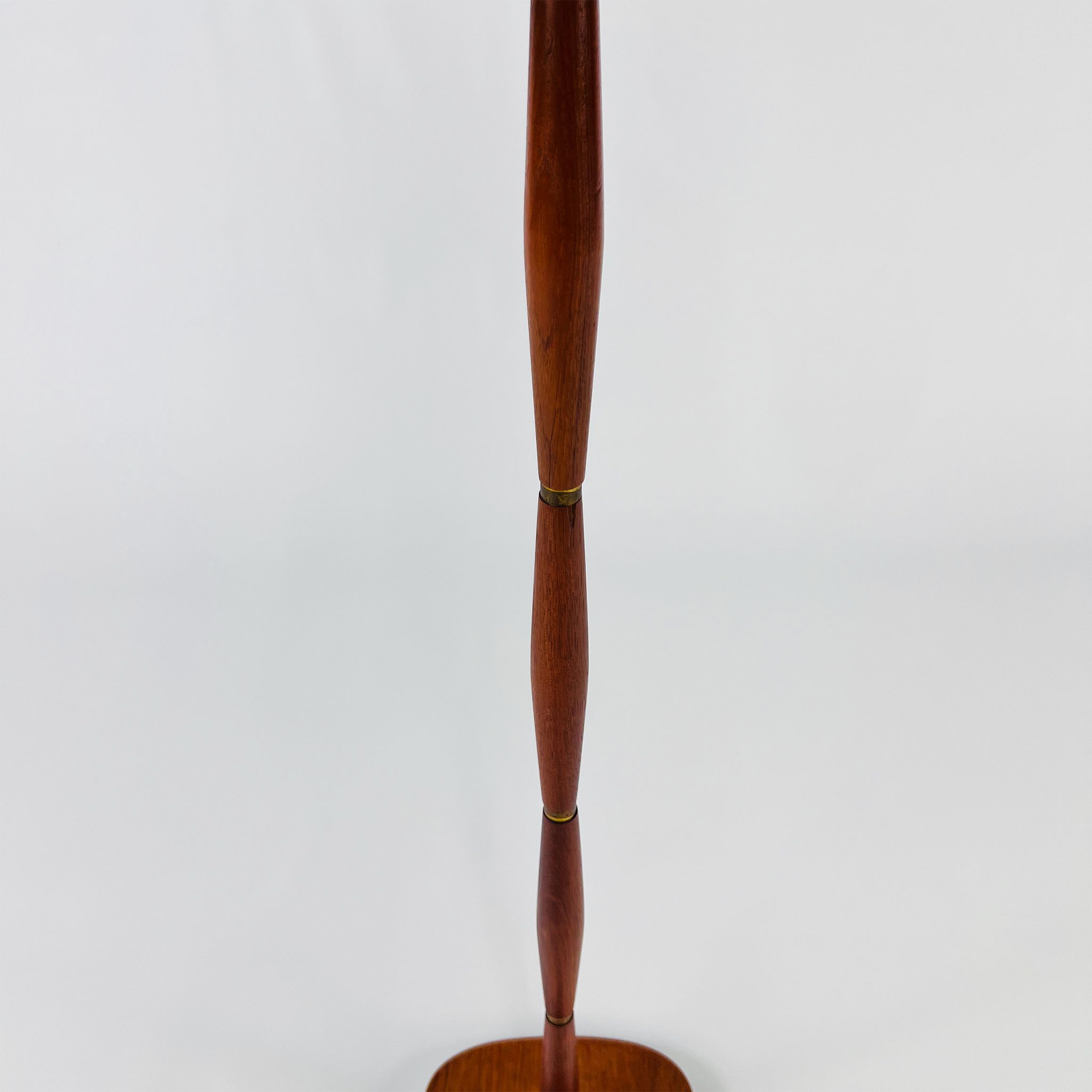 Vintage danish brass and rosewood floor lamp, 1960s.