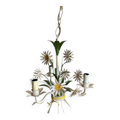 Lustre tôle masca marguerites 3 branches
