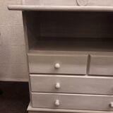 Grey patinated changing dresser
