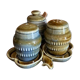 Vintage sandstone salt and pepper shaker