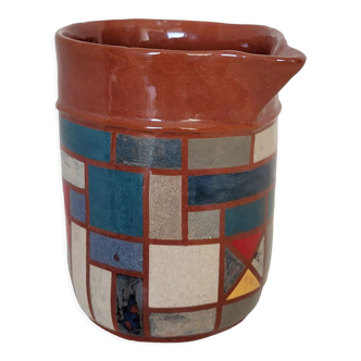 Multicolored terracotta pot pot vase