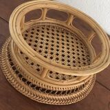 Canning basket and 70s rattan
