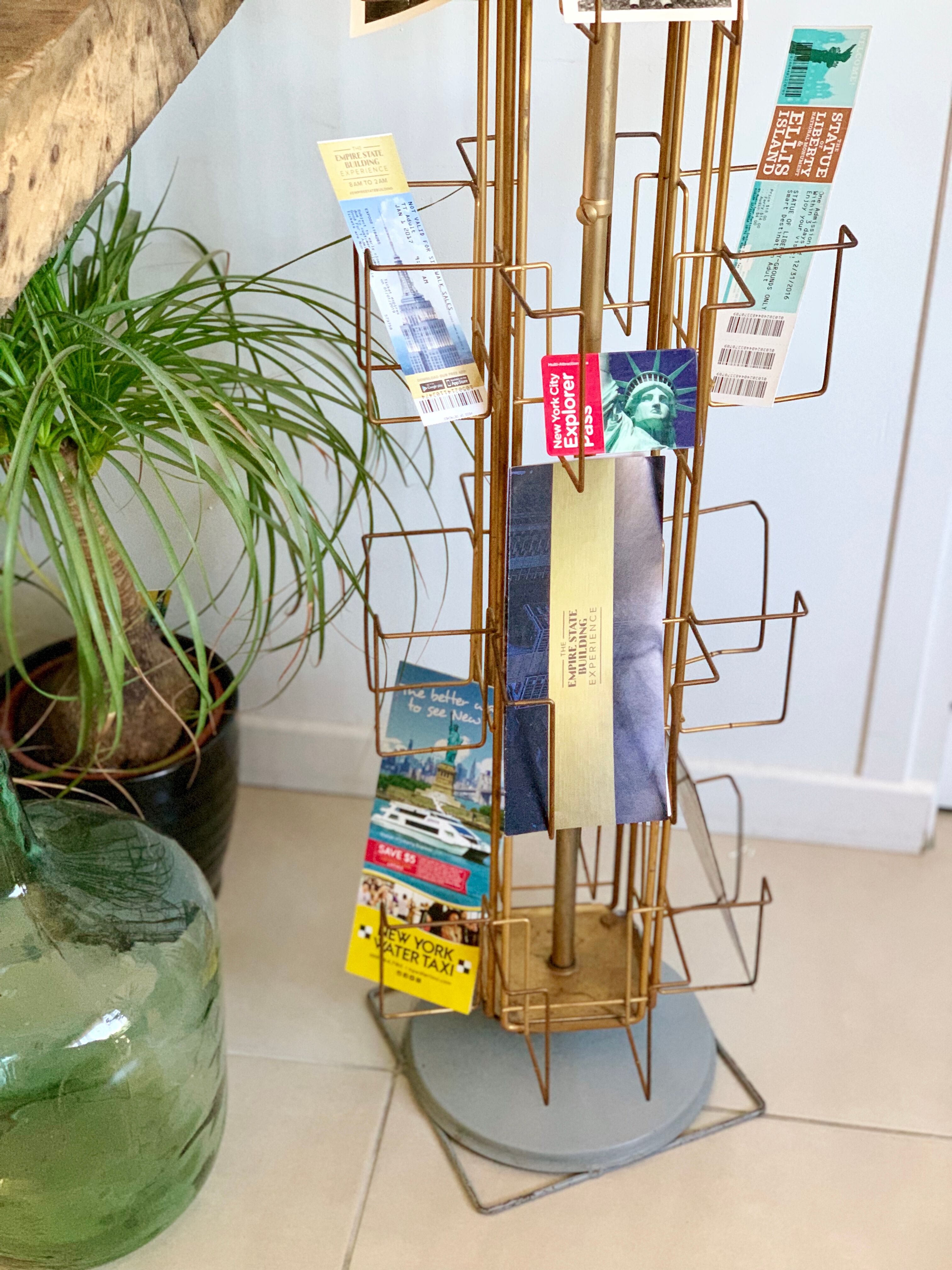 Show turnstile gilded postcards